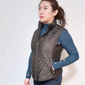 Talbots Black Quilted Vest Small